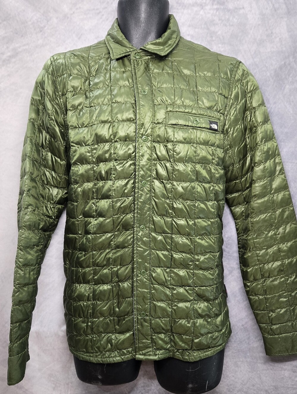 The North Face Men's Olive Green Quilted Puffer Jacket